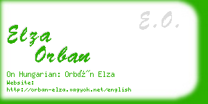elza orban business card